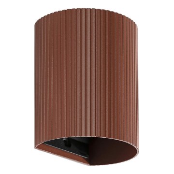 FARO 40529 - Seinävalaisin SOLE 1xGU10/8W/230V tiili aallotettu pyöreä