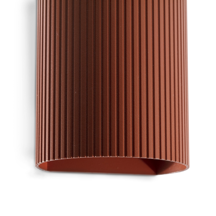 FARO 40529 - Seinävalaisin SOLE 1xGU10/8W/230V tiili aallotettu pyöreä