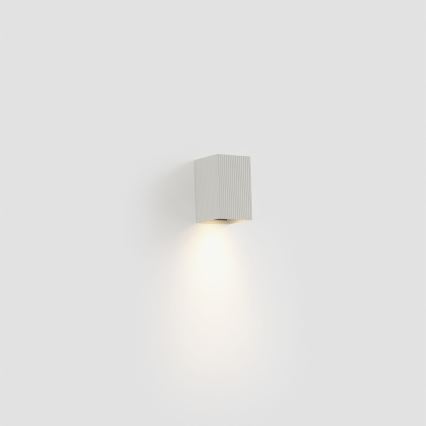 FARO 40534 - Seinävalaisin SOLE 1xGU10/8W/230V valkoinen aallotettu kulmikas