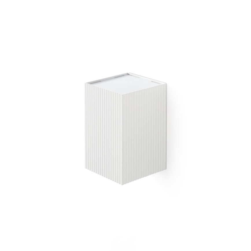 FARO 40534 - Seinävalaisin SOLE 1xGU10/8W/230V valkoinen aallotettu kulmikas
