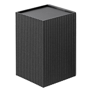 FARO 40535 - Seinävalaisin SOLE 1xGU10/8W/230V musta aallotettu kulmikas
