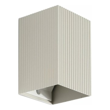 FARO 40536 - Seinävalaisin SOLE 1xGU10/8W/230V harmaa aallotettu kulmikas