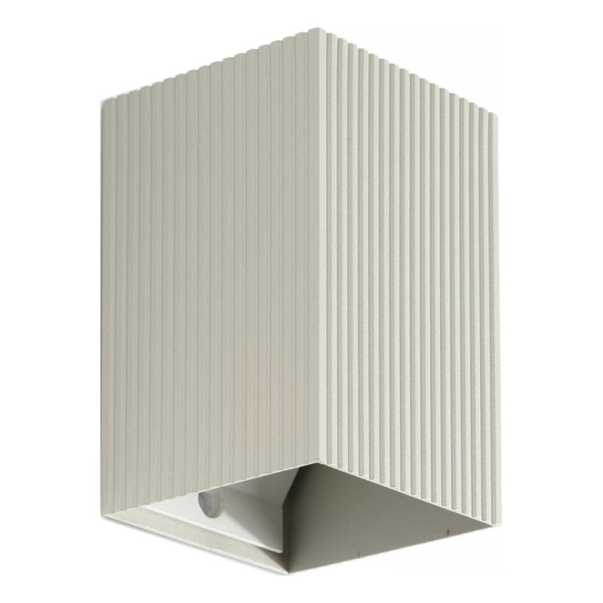 FARO 40536 - Seinävalaisin SOLE 1xGU10/8W/230V harmaa aallotettu kulmikas