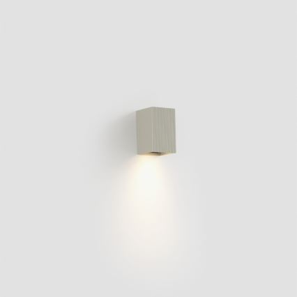 FARO 40536 - Seinävalaisin SOLE 1xGU10/8W/230V harmaa aallotettu kulmikas