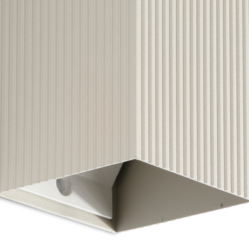 FARO 40536 - Seinävalaisin SOLE 1xGU10/8W/230V harmaa aallotettu kulmikas