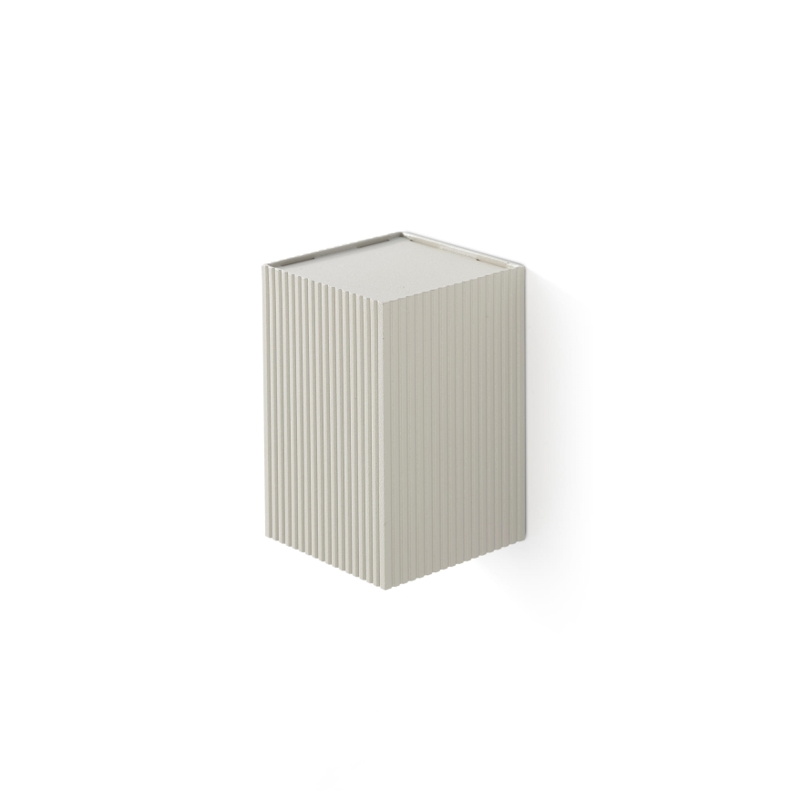FARO 40536 - Seinävalaisin SOLE 1xGU10/8W/230V harmaa aallotettu kulmikas