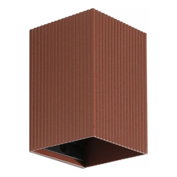 FARO 40537 - Seinävalaisin SOLE 1xGU10/8W/230V tiili aallotettu kulmikas