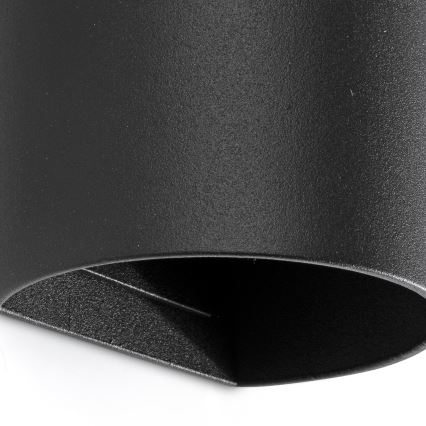 FARO 40539 - Seinävalaisin SOLE 2xGU10/8W/230V musta pyöreä