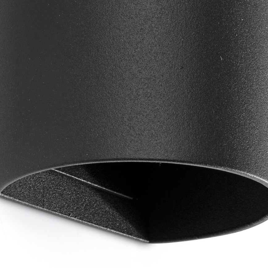 FARO 40539 - Seinävalaisin SOLE 2xGU10/8W/230V musta pyöreä