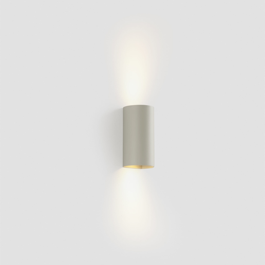 FARO 40540 - Seinävalaisin SOLE 2xGU10/8W/230V harmaa pyöreä