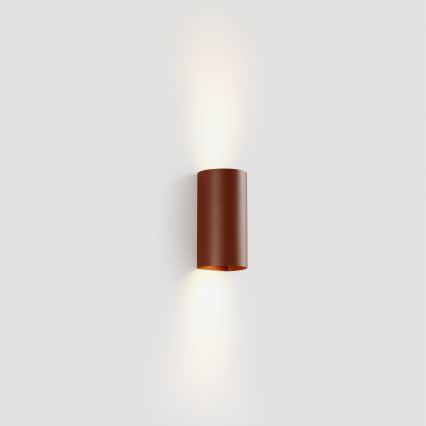 FARO 40541 - Seinävalaisin SOLE 2xGU10/8W/230V tiili pyöreä