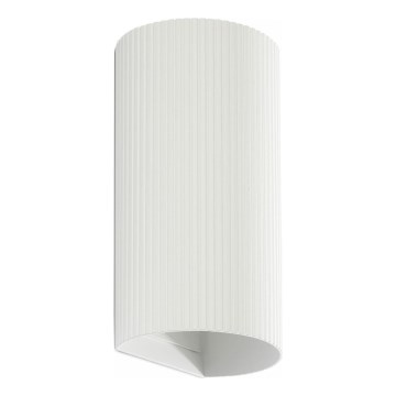 FARO 40542 - Seinävalaisin SOLE 2xGU10/8W/230V valkoinen aallotettu pyöreä