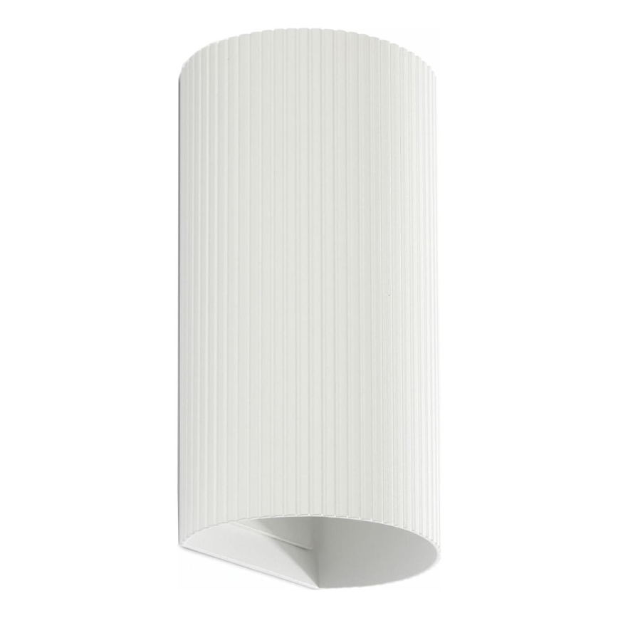 FARO 40542 - Seinävalaisin SOLE 2xGU10/8W/230V valkoinen aallotettu pyöreä