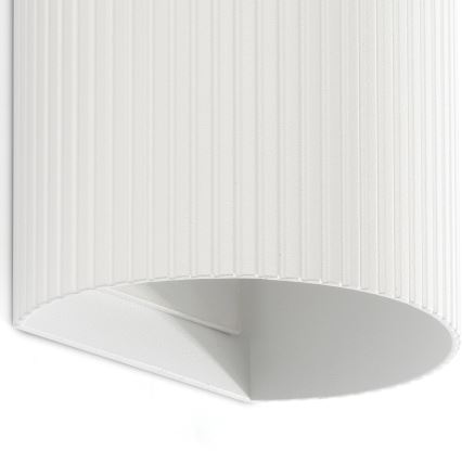 FARO 40542 - Seinävalaisin SOLE 2xGU10/8W/230V valkoinen aallotettu pyöreä