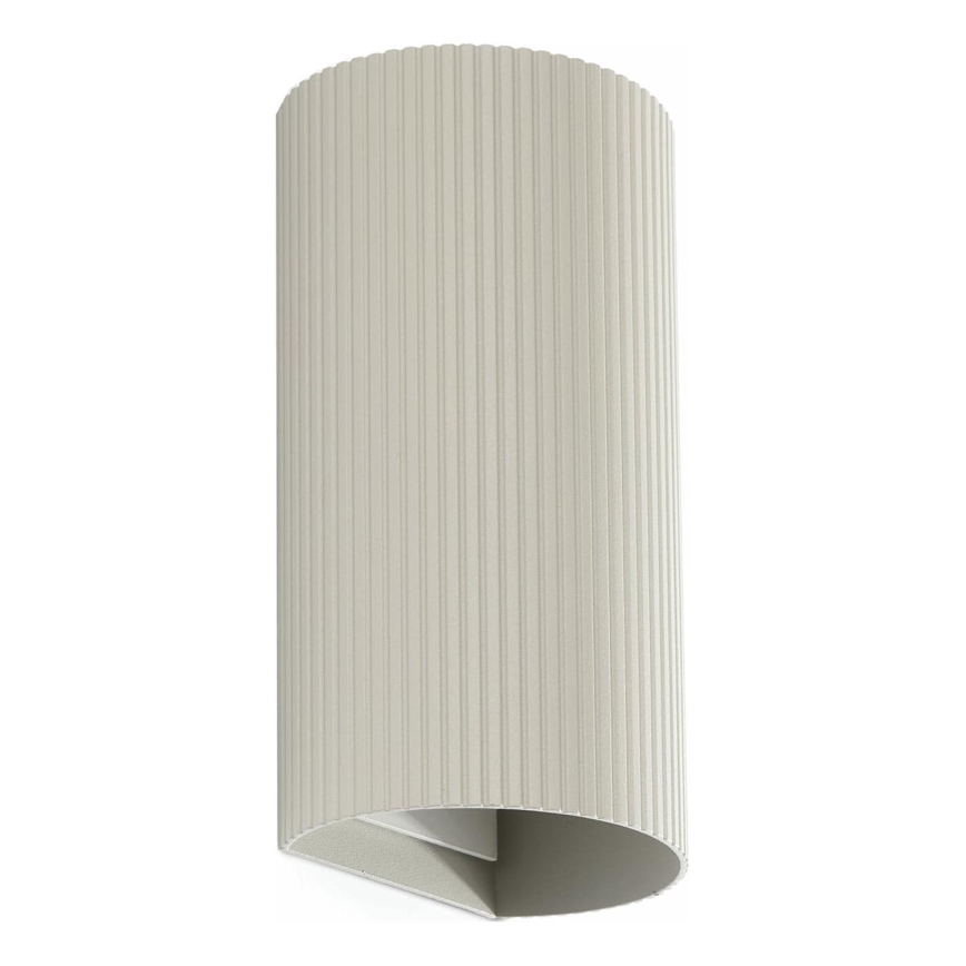 FARO 40544 - Seinävalaisin SOLE 2xGU10/8W/230V harmaa aallotettu pyöreä