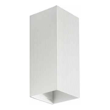 FARO 40565 - Seinävalaisin SOLE 2xGU10/8W/230V valkoinen aallotettu kulmikas