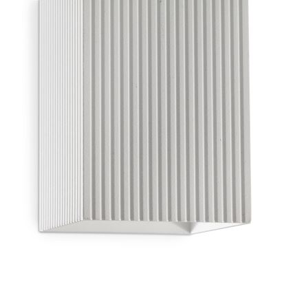 FARO 40565 - Seinävalaisin SOLE 2xGU10/8W/230V valkoinen aallotettu kulmikas