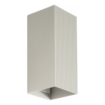 FARO 40567 - Seinävalaisin SOLE 2xGU10/8W/230V harmaa aallotettu kulmikas