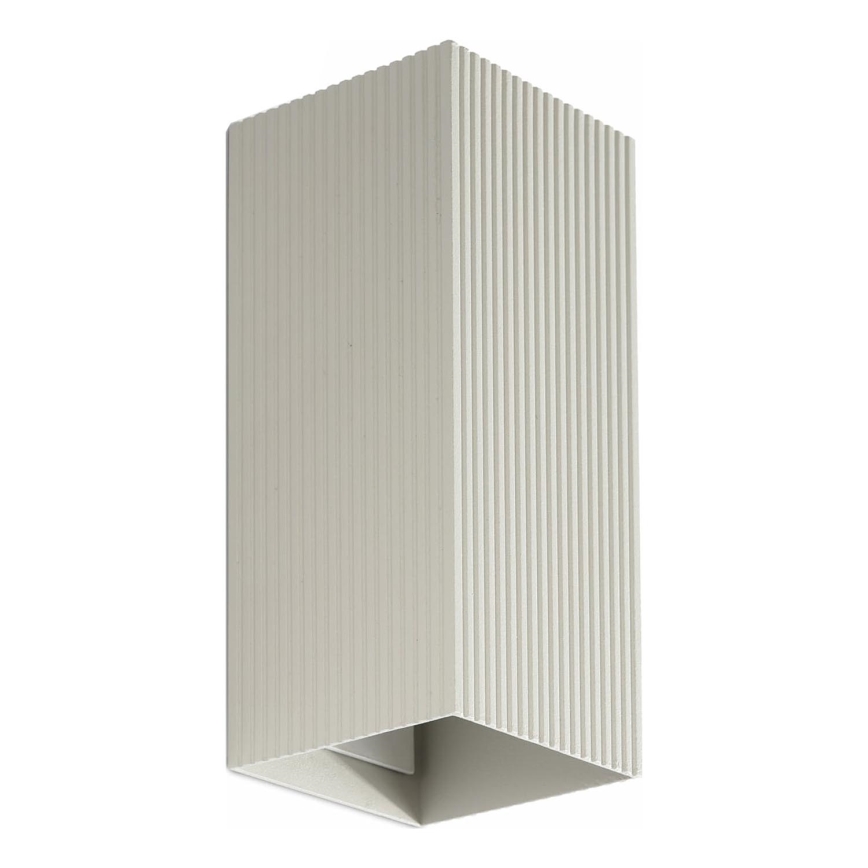 FARO 40567 - Seinävalaisin SOLE 2xGU10/8W/230V harmaa aallotettu kulmikas