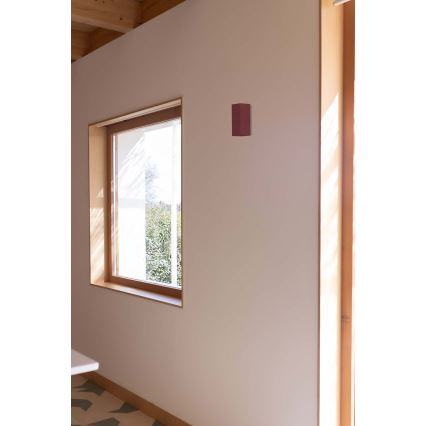 FARO 40568 - Seinävalaisin SOLE 2xGU10/8W/230V tiili aallotettu kulmikas