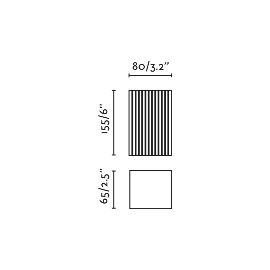 FARO 40568 - Seinävalaisin SOLE 2xGU10/8W/230V tiili aallotettu kulmikas