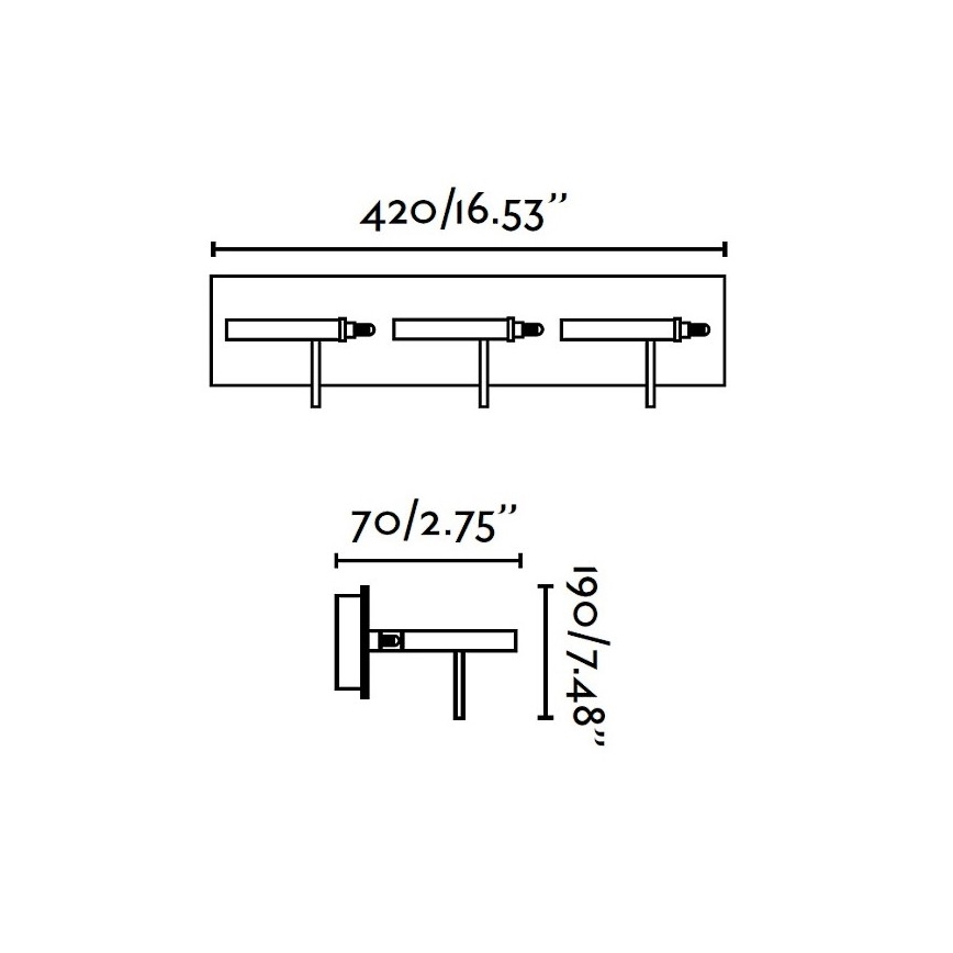 FARO 40805 - LED-seinävalaisin BOREAL 3xLED/5W/230V