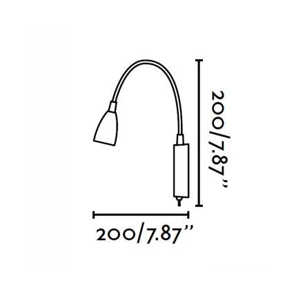 FARO 40994 - Seinälamppu LOKE LED/3W/230V