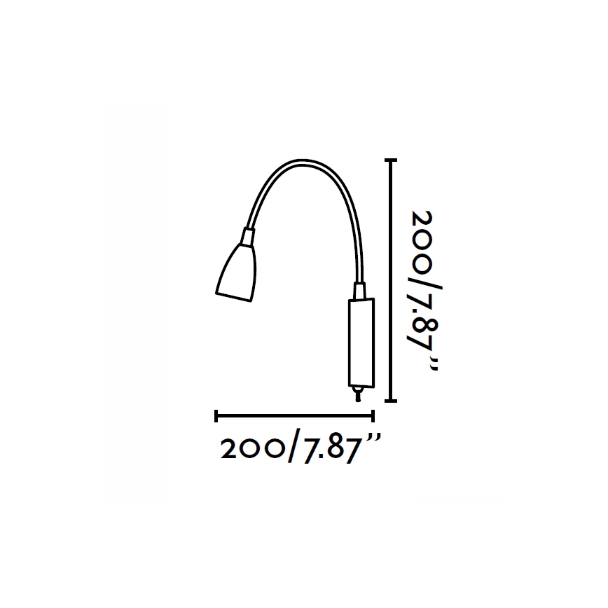 FARO 40994 - Seinälamppu LOKE LED/3W/230V