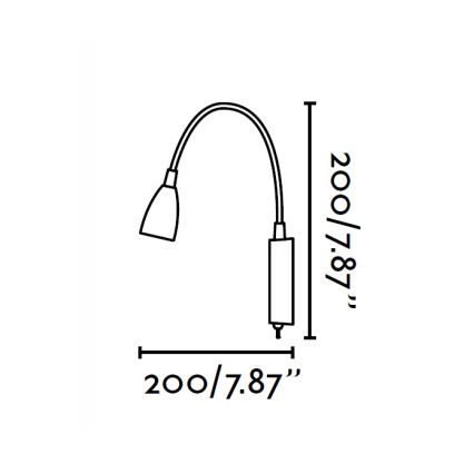 FARO 41020 - Seinälamppu LOKE LED/3W/230V
