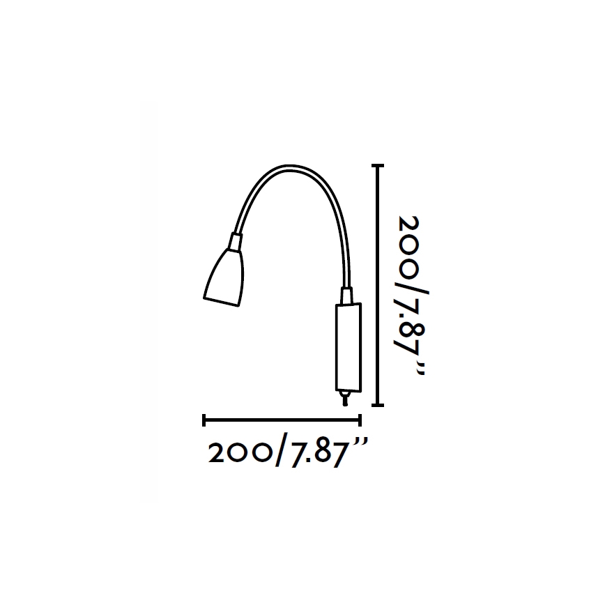 FARO 41020 - Seinälamppu LOKE LED/3W/230V