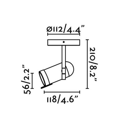 Faro 43530 - Kohdevalo ORLEANS 1xGU10/8W/230V musta