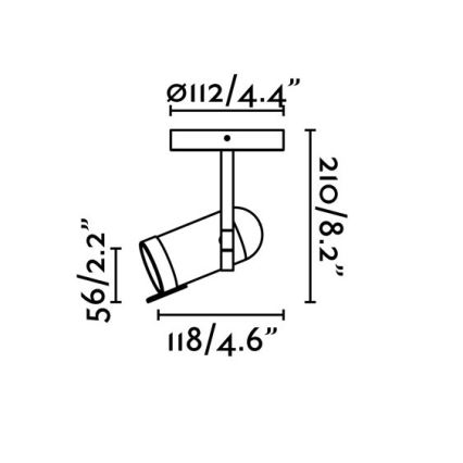 Faro 43531 - Kohdevalo ORLEANS 1xGU10/8W/230V hopea/musta