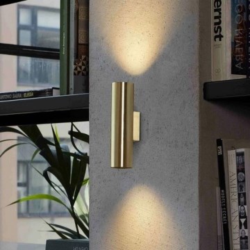 FARO 43760 - Seinävalaisin STAN 2xGU10/8W/230V kulta