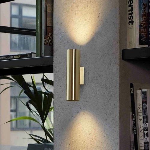 FARO 43760 - Seinävalaisin STAN 2xGU10/8W/230V kulta