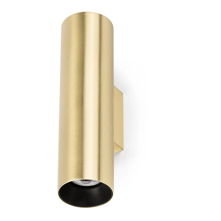 FARO 43760 - Seinävalaisin STAN 2xGU10/8W/230V kulta