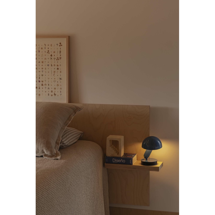 FARO 56102 - Pöytävalaisin pidikkeellä 2in1 BELA 1xE27/15W/230V sininen
