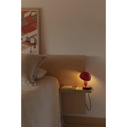 FARO 56103 - Pöytävalaisin pidikkeellä 2in1 BELA 1xE27/15W/230V punainen