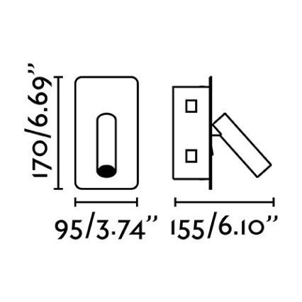 FARO 62114 - LED-seinäkohdevalo SUAU LED/3W/230V kultainen
