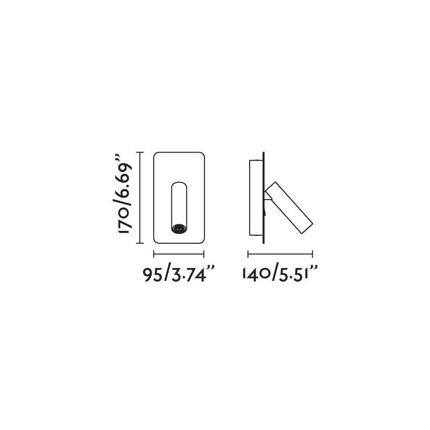 FARO 62116 - LED-seinäkohdevalo SUAU LED/3W/230V USB musta