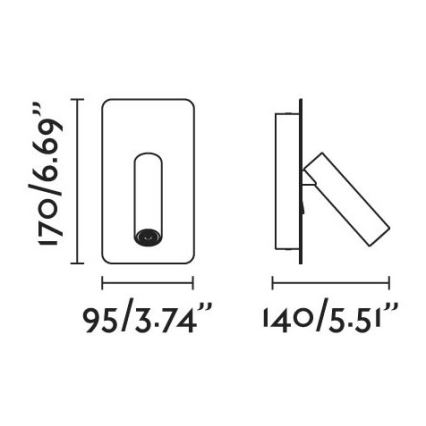 FARO 62118 - LED-seinäkohdevalo SUAU LED/3W/230V musta