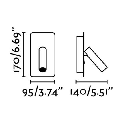 FARO 62120 - LED -seinävalaisin SUAU LED/3W/230V valkoinen