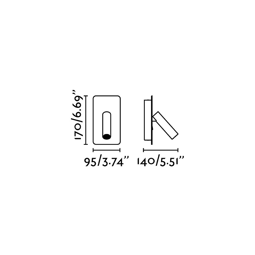 FARO 62120 - LED -seinävalaisin SUAU LED/3W/230V valkoinen