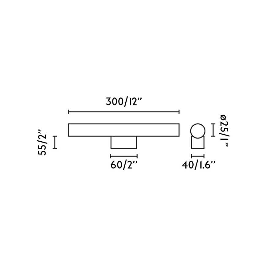 FARO 63547 - Kylpyhuoneen LED-peilivalo CALMA LED/5W/230V IP44 musta