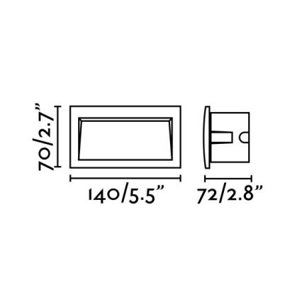 FARO 70147 - Upotettu LED-ulkovalo SEDNA-2 LED/3W/230V IP65