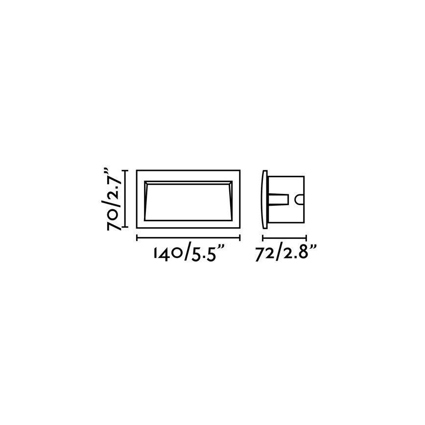 FARO 70147 - Upotettu LED-ulkovalo SEDNA-2 LED/3W/230V IP65