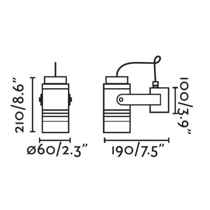 FARO 70260 - Ulkoseinävalaisin LIT 1xGU10/8W/230V IP54