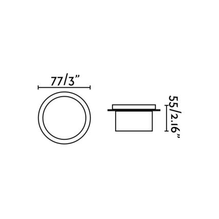 FARO 70265 - LED-kattovalaisin kylpyhuoneeseen GALO LED/3W/230V IP54