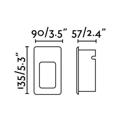 FARO 70396 - Upotettu LED-ulkovalo NASE-2 LED/3W/230V IP44