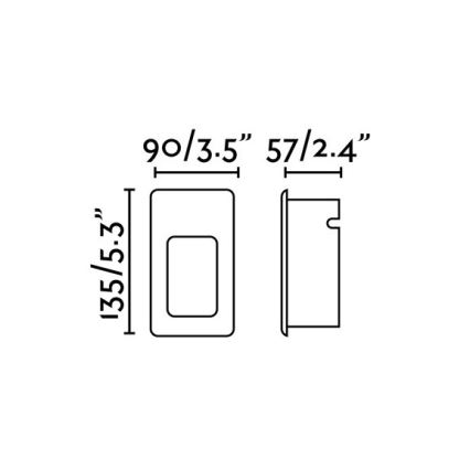 FARO 70399 - LED-ulkoseinävalaisin NASE-2 LED LED/3W/230V IP44
