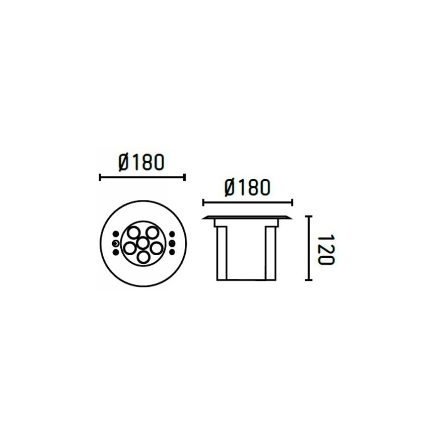 FARO 70456 - Upotettava LED-RGB-ulkovalo EDEL LED/18W/24V IP68